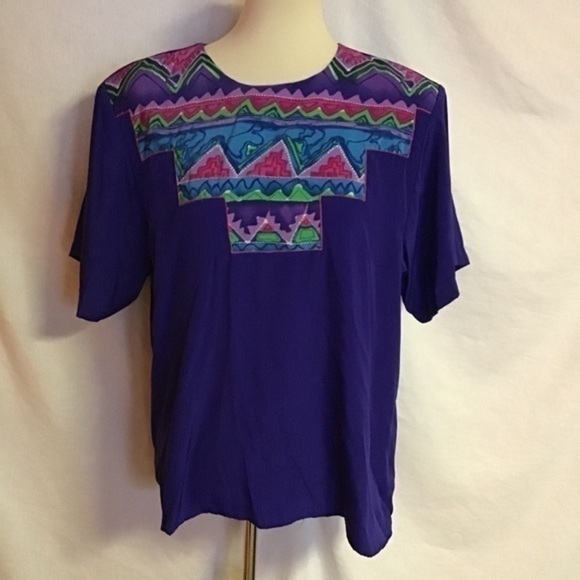 Vintage 80s bright fun tunic - Picture 7 of 10